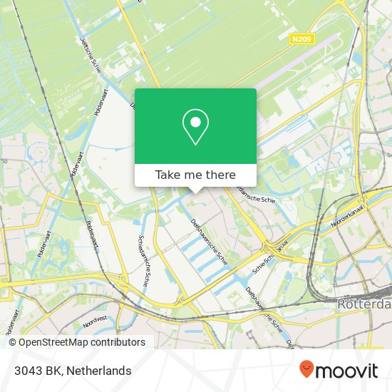 3043 BK, 3043 BK Rotterdam, Nederland map
