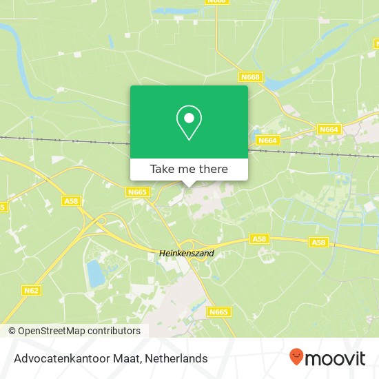 Advocatenkantoor Maat, Oude Rijksweg 106 map