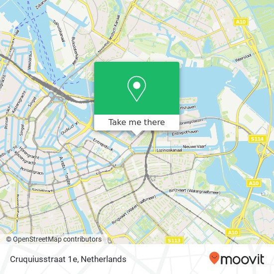 Cruquiusstraat 1e, 1018 NR Amsterdam map