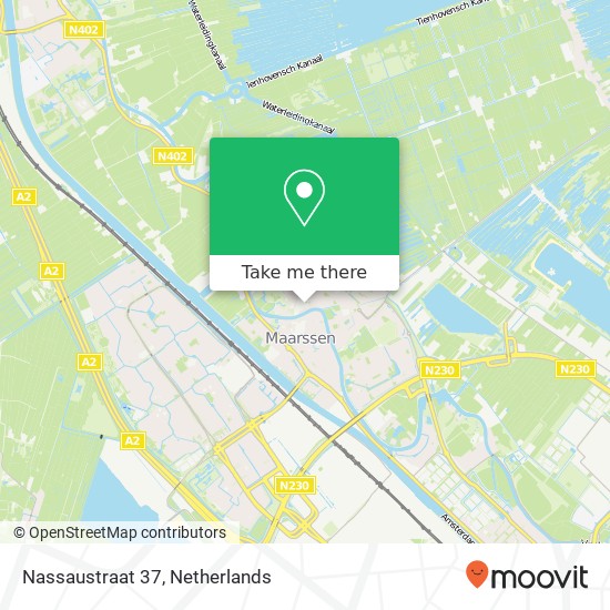 Nassaustraat 37, 3601 BB Maarssen Karte