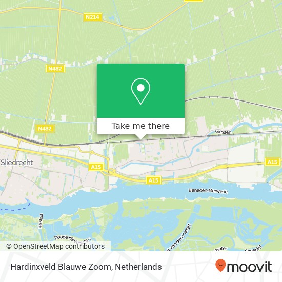 Hardinxveld Blauwe Zoom map