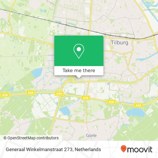 Generaal Winkelmanstraat 273, 5025 XJ Tilburg map