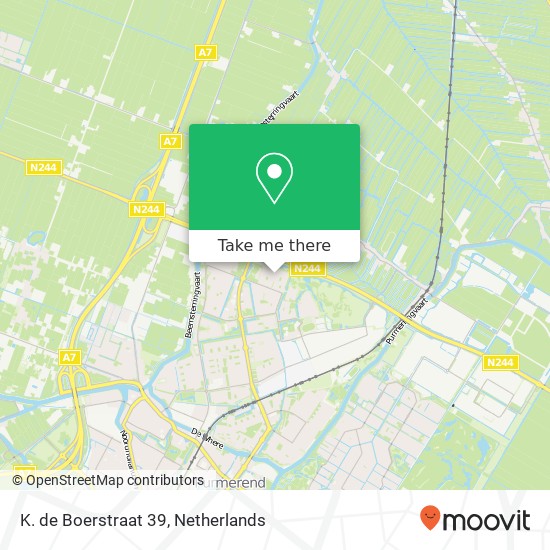 K. de Boerstraat 39, 1444 ET Purmerend map