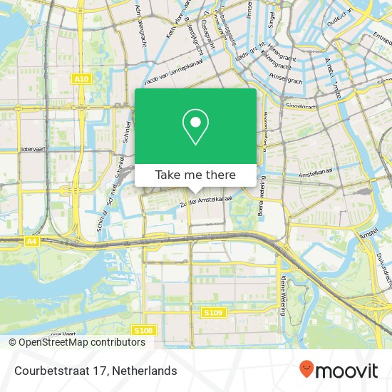 Courbetstraat 17, 1077 ZR Amsterdam map