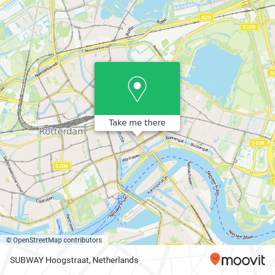 SUBWAY Hoogstraat, Hoogstraat 119A map