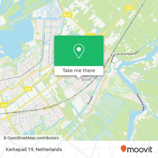 Kerkepad 19, 2912 XG Nieuwerkerk aan den IJssel Karte