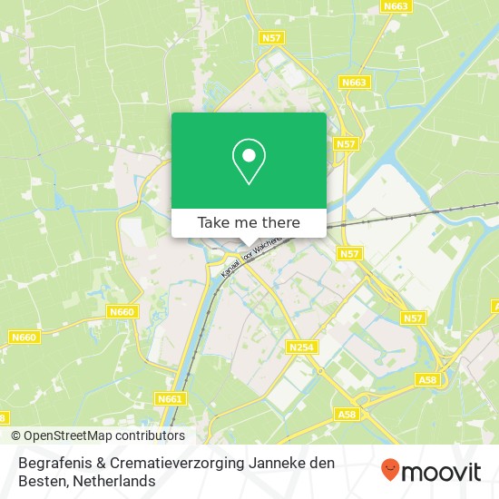 Begrafenis & Crematieverzorging Janneke den Besten, Blauwedijk 5 map