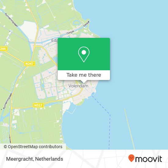 Meergracht, 1131 EK Volendam map