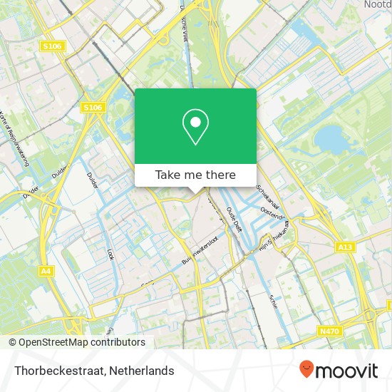 Thorbeckestraat, 2613 AT Delft map