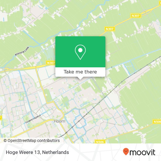 Hoge Weere 13, 1689 CG Zwaag map