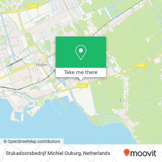 Stukadoorsbedrijf Michiel Ouburg, Boedijnhof 35 map