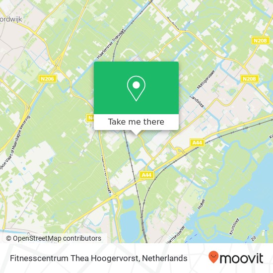 Fitnesscentrum Thea Hoogervorst, Nijverheidsweg 2 map