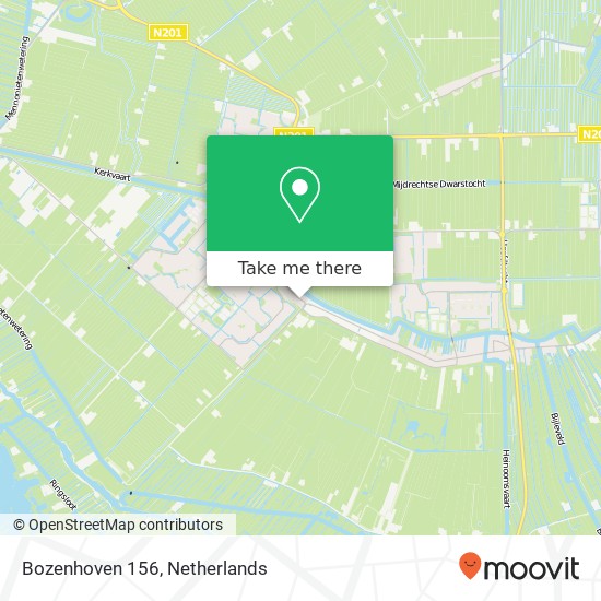 Bozenhoven 156, Bozenhoven 156, 3641 AJ Mijdrecht, Nederland Karte