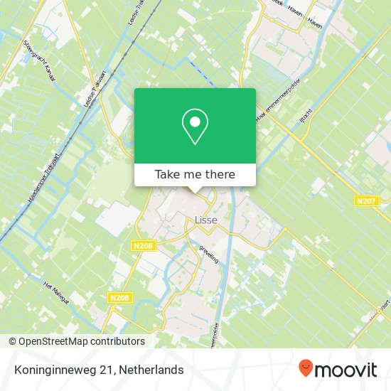 Koninginneweg 21, 2161 ZP Lisse map