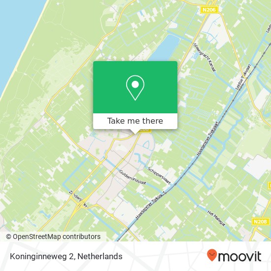 Koninginneweg 2, 2211 TA Noordwijkerhout Karte