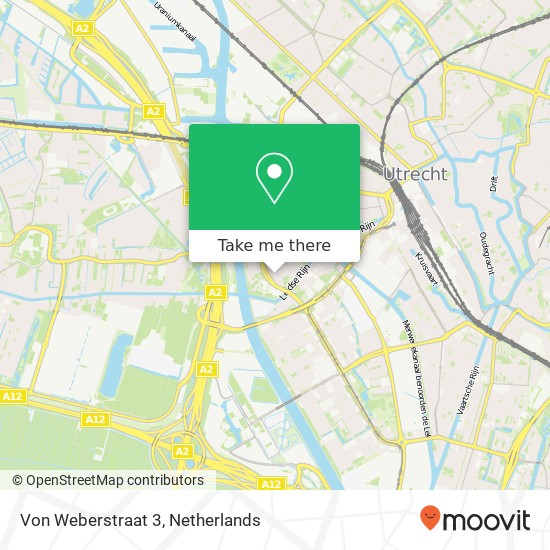 Von Weberstraat 3, 3533 EB Utrecht map