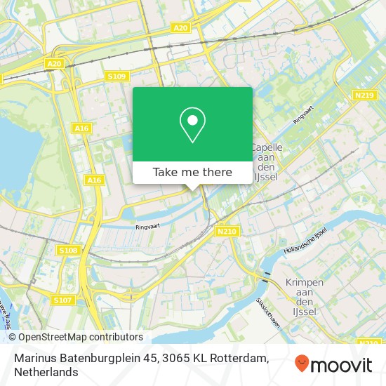 Marinus Batenburgplein 45, 3065 KL Rotterdam Karte