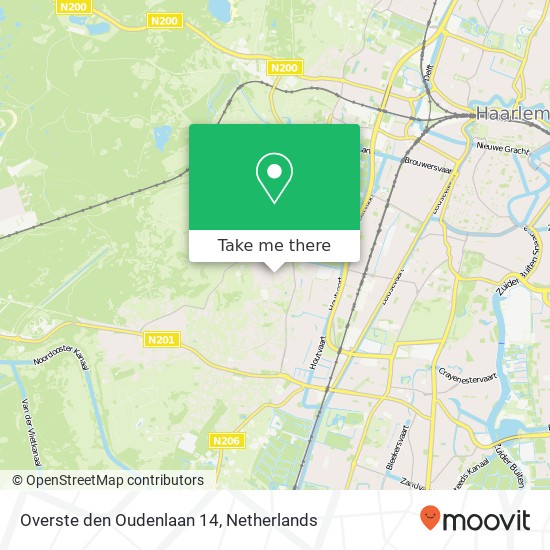 Overste den Oudenlaan 14, 2111 WE Aerdenhout Karte