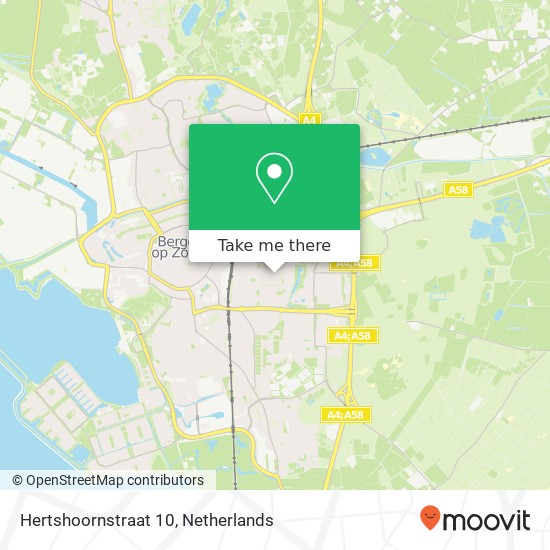 Hertshoornstraat 10, 4621 CR Bergen op Zoom map
