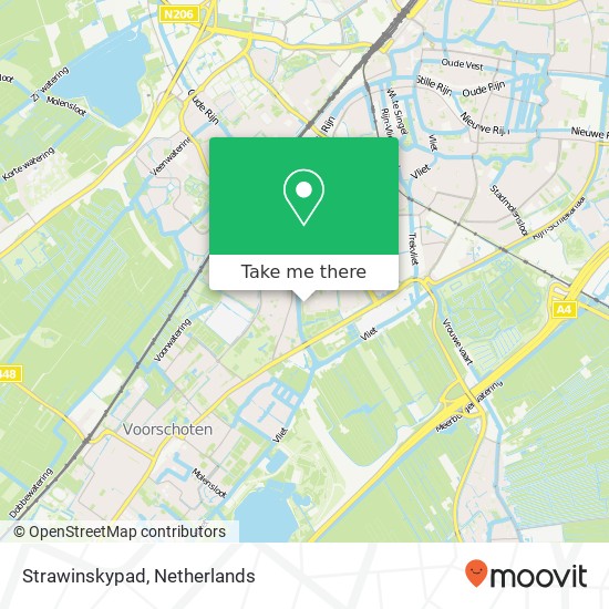 Strawinskypad, Strawinskypad, 2324 Leiden, Nederland Karte