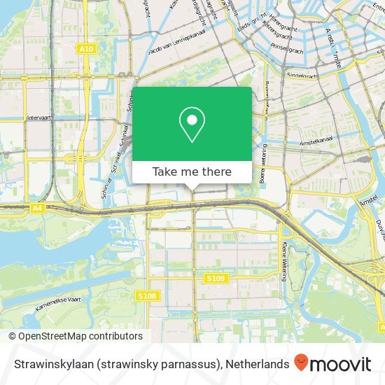 Strawinskylaan (strawinsky parnassus), 1077 Amsterdam map