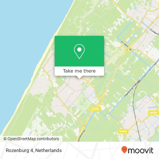 Rozenburg 4, 2201 PH Noordwijk-Binnen Karte
