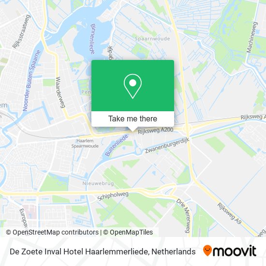 De Zoete Inval Hotel Haarlemmerliede map
