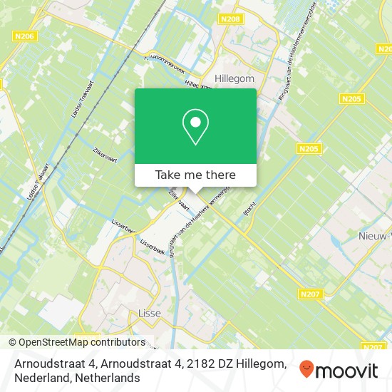 Arnoudstraat 4, Arnoudstraat 4, 2182 DZ Hillegom, Nederland map