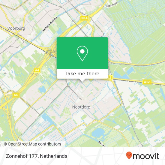 Zonnehof 177, 2632 BM Nootdorp Karte