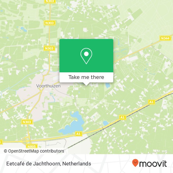 Eetcafé de Jachthoorn, Harremaatweg 30 map