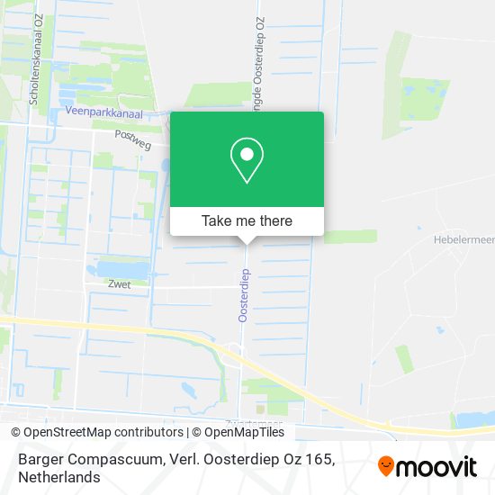 Barger Compascuum, Verl. Oosterdiep Oz 165 map