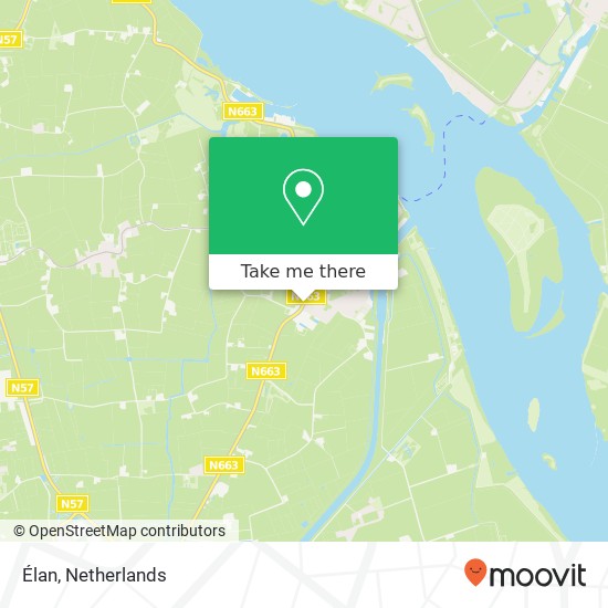 Élan, Veerseweg map