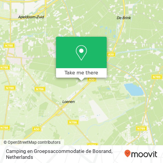 Camping en Groepsaccommodatie de Bosrand map
