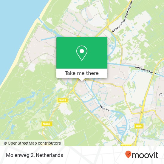 Molenweg 2, 2223 HD Katwijk aan de Rijn Karte