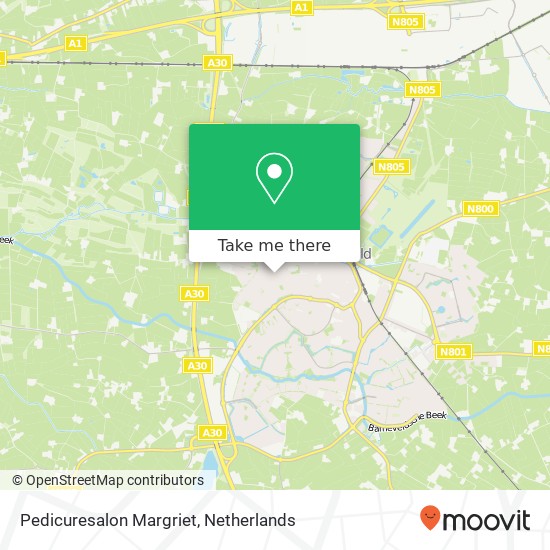 Pedicuresalon Margriet, Brummelkamperweg 1A map