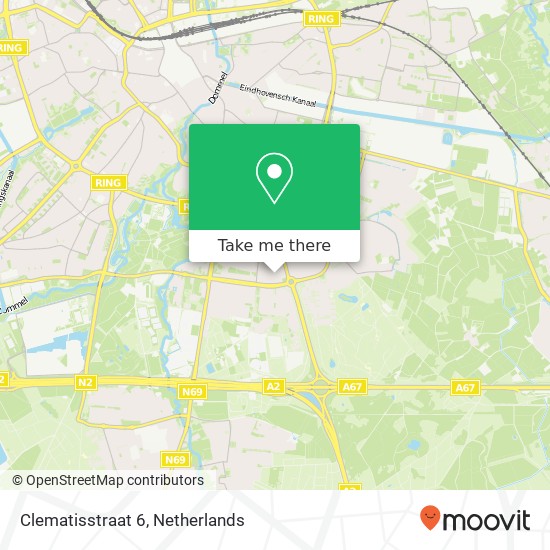 Clematisstraat 6, 5644 CW Eindhoven map