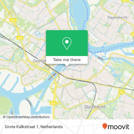 Grote Kalkstraat 1, 3311 JK Dordrecht map