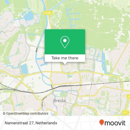 Namenstraat 27, 4826 LK Breda map