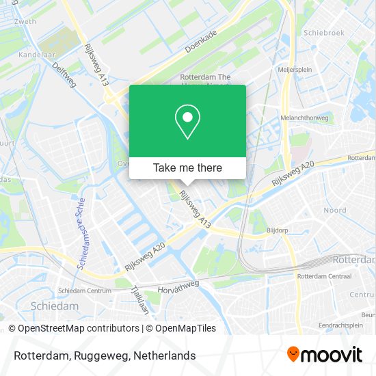 Rotterdam, Ruggeweg Karte