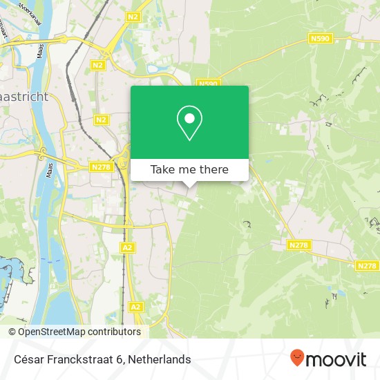 César Franckstraat 6, 6227 VN Maastricht map