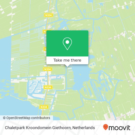 Chaletpark Kroondomein Giethoorn, Binnenpad 33A Karte