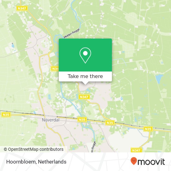 Hoornbloem, Hoornbloem, 7443 Nijverdal, Nederland Karte