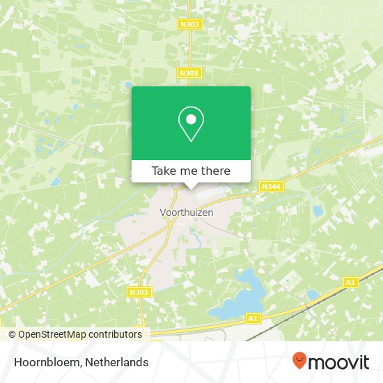 Hoornbloem, Hoornbloem, 3781 Voorthuizen, Nederland Karte
