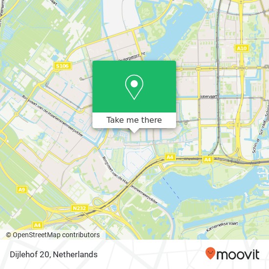 Dijlehof 20, 1066 WL Amsterdam map