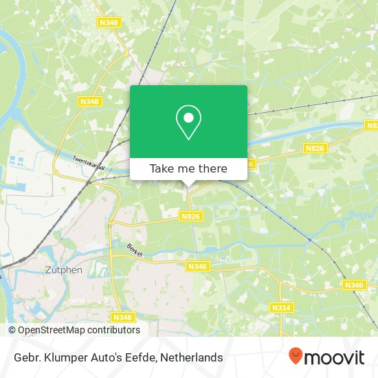 Gebr. Klumper Auto's Eefde, Kapperallee 87 map
