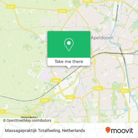 Massagepraktijk Totalfeeling, Hendrik Willem Mesdagstraat map