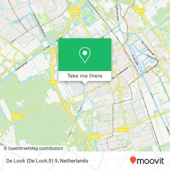 De Look (De Look,9) 9, 2635 GE Den Hoorn map