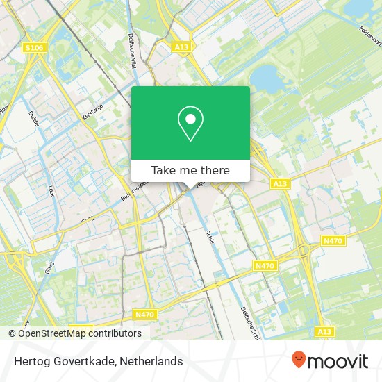 Hertog Govertkade, 2628 Delft Karte