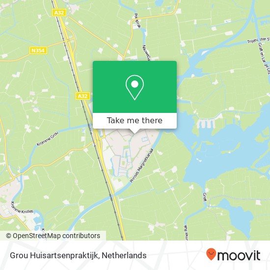 Grou Huisartsenpraktijk, Oostergoostraat 53 map