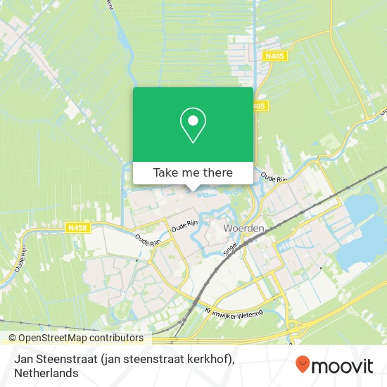 Jan Steenstraat (jan steenstraat kerkhof), 3443 Woerden map